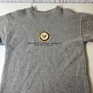 Vintage United States Navy Pullover Crewneck Sweatshirt Mens Size Medium Gray